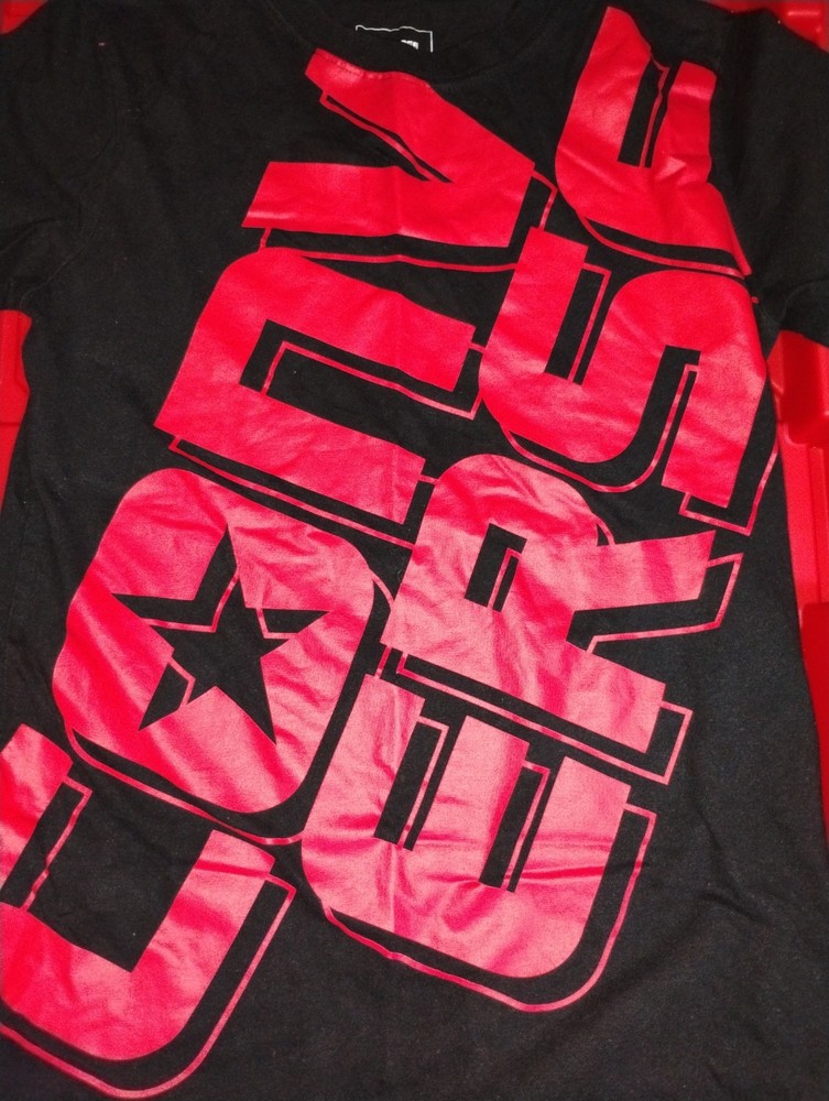 Converse Black/Red Graphic Logo Print T-Shirt Teens Size M Regular