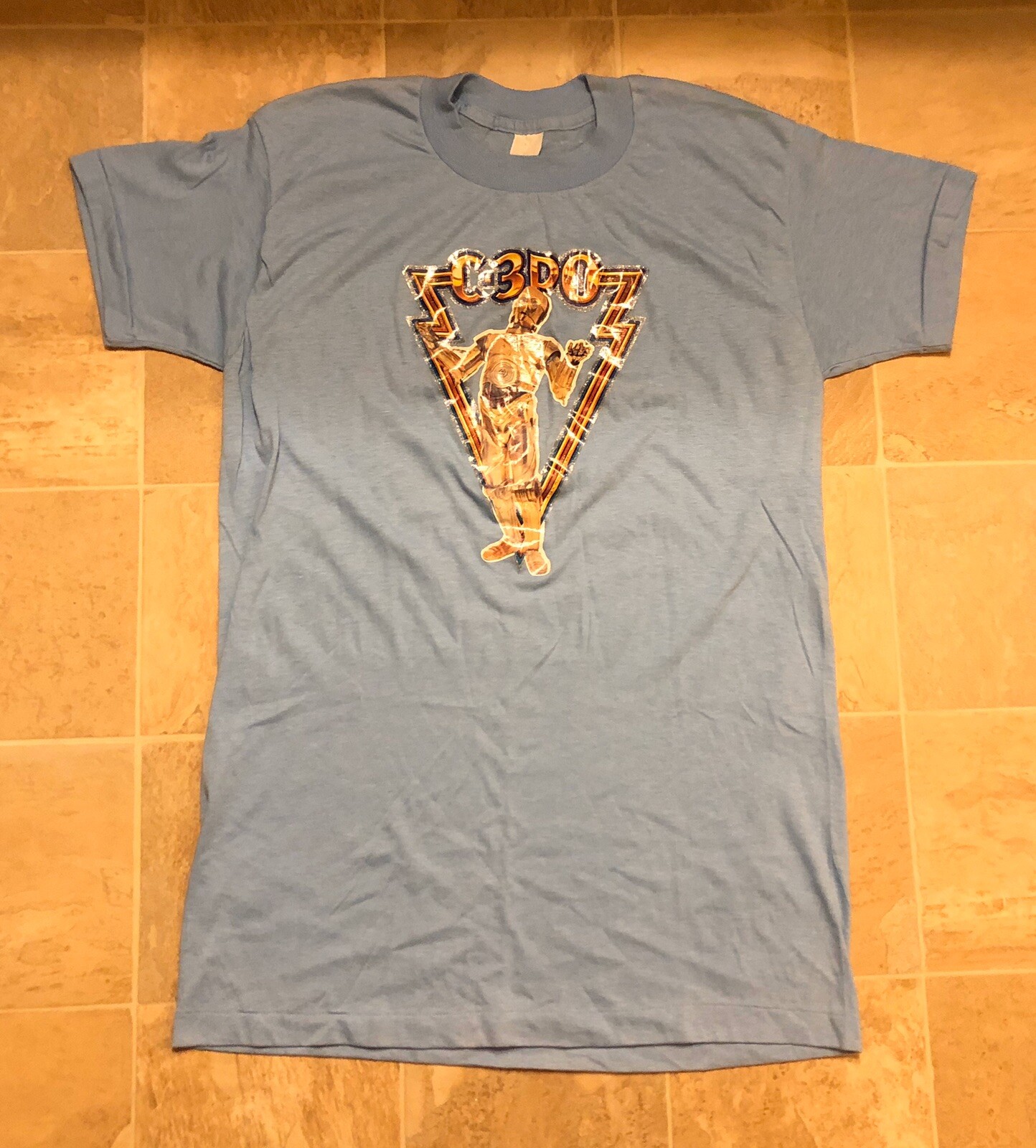 RARE Vintage 1977 Star Wars C-3P0 Lucasfilm Droid Science Fiction T Shirt SMALL gallery