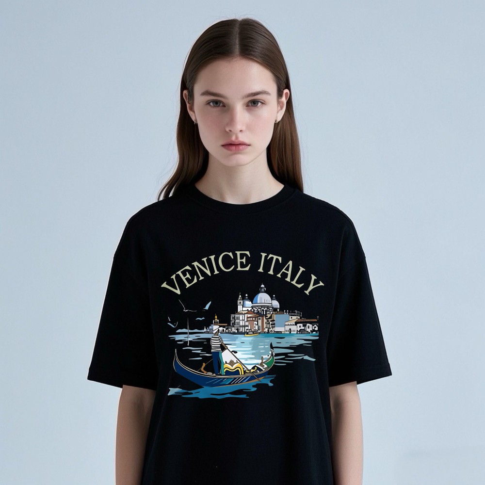Unisex Vintage Venice Italy T-Shirt-Retro Italian Traveler's Campus Style Tee gallery
