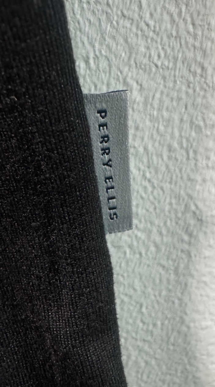 Perry Ellis Portfolio Black Crew Neck SS T-Shirt Men’s Size Large gallery