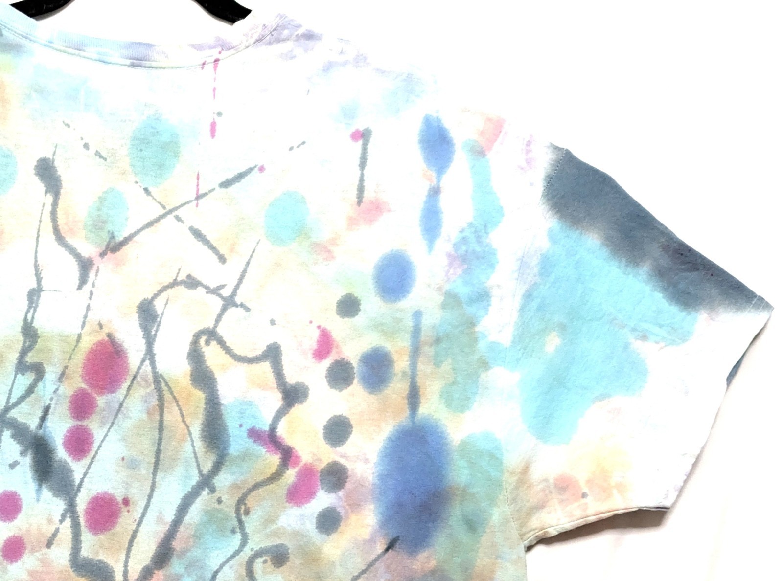 Handmade Tie Dye New York Street Art Abstract Design XL Tee Shirt 22" W X 30" L gallery