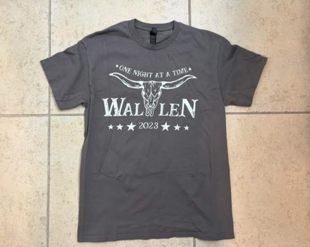 Morgan Wallen Tour 2023 T-Shirt Medium Unisex Gray One Night At A Time NWOT