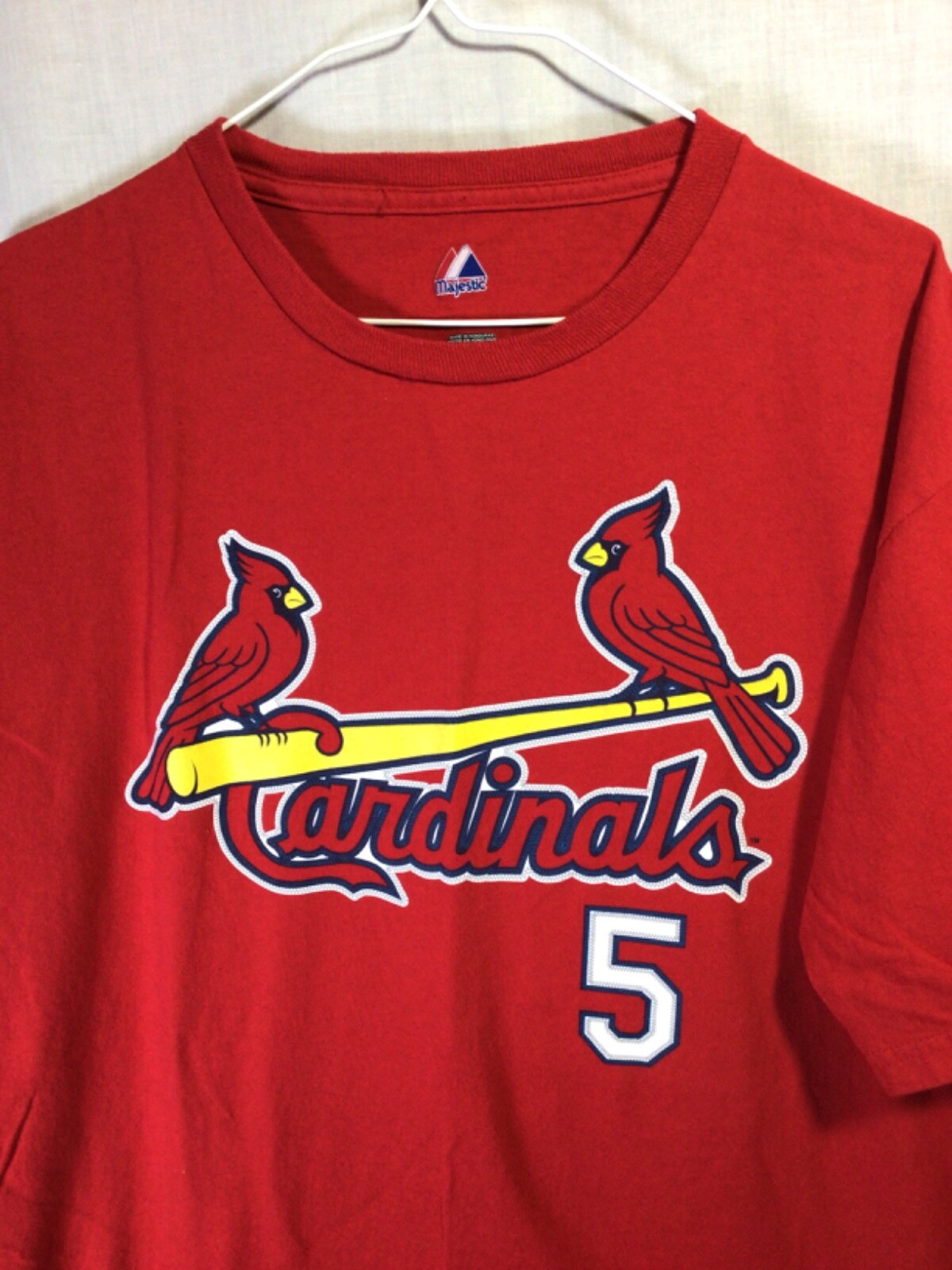 St Louis Cardinals #5 Albert Pujols MLB Licensed Large Cotton T Shirt gallery