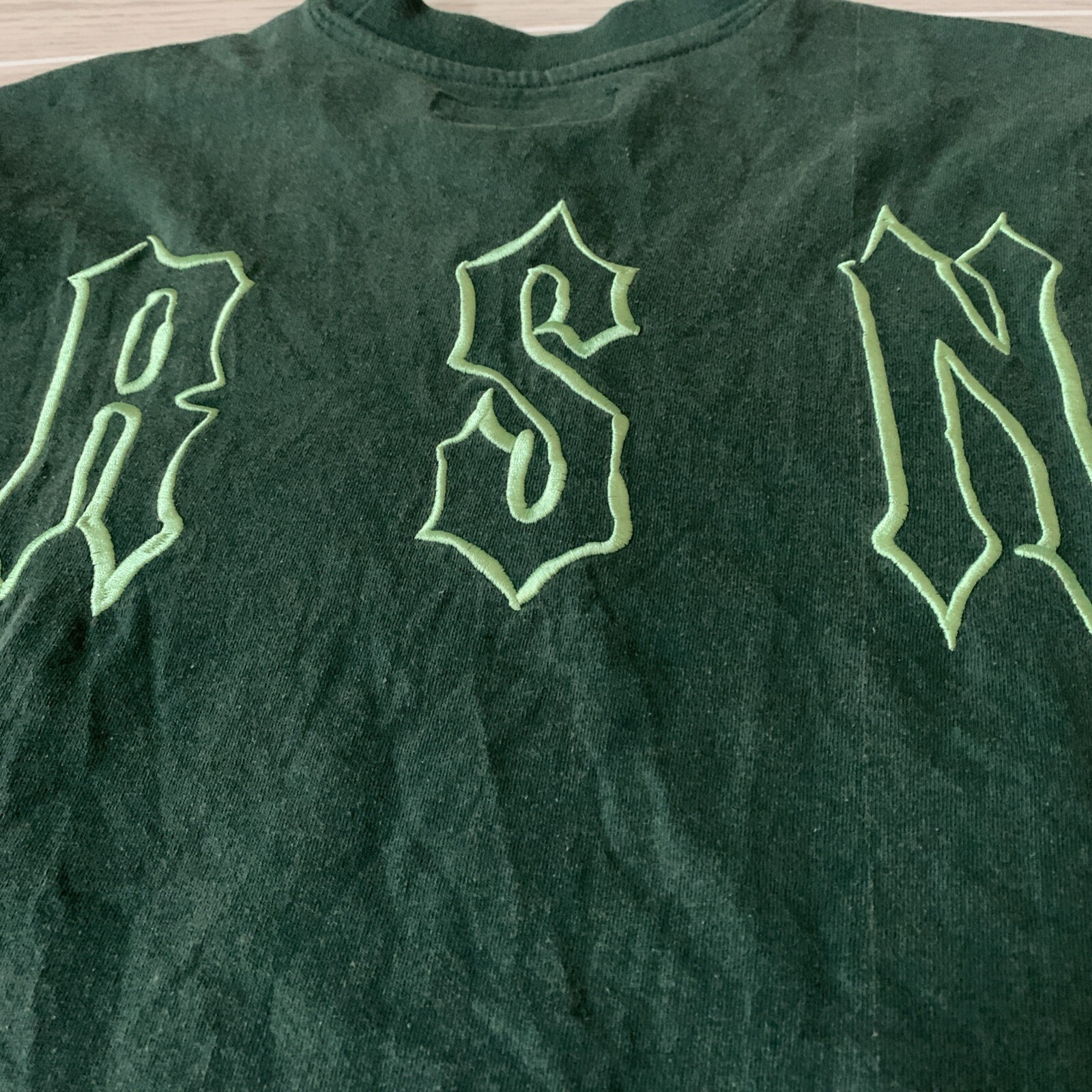 Reason Mens XL T-shirt Green Embroidered Back Cotton Polyester gallery