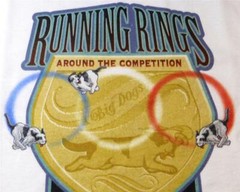 Running Rings Competition Olympics Big Dogs White Tee Shirt L XL 2X 3X 4X 5X 6X