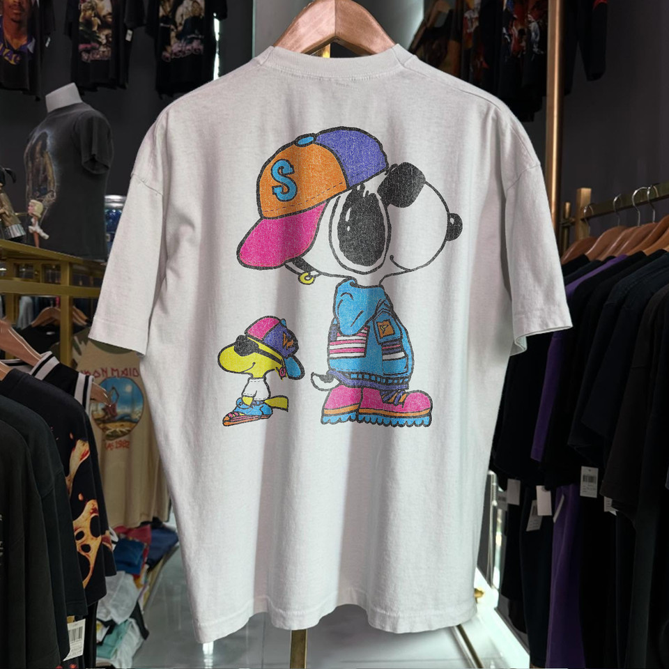90s SNOOPY & WOODSTOCK Hip Hop White Unisex T shirt Reprint S-5XL WA3406 gallery