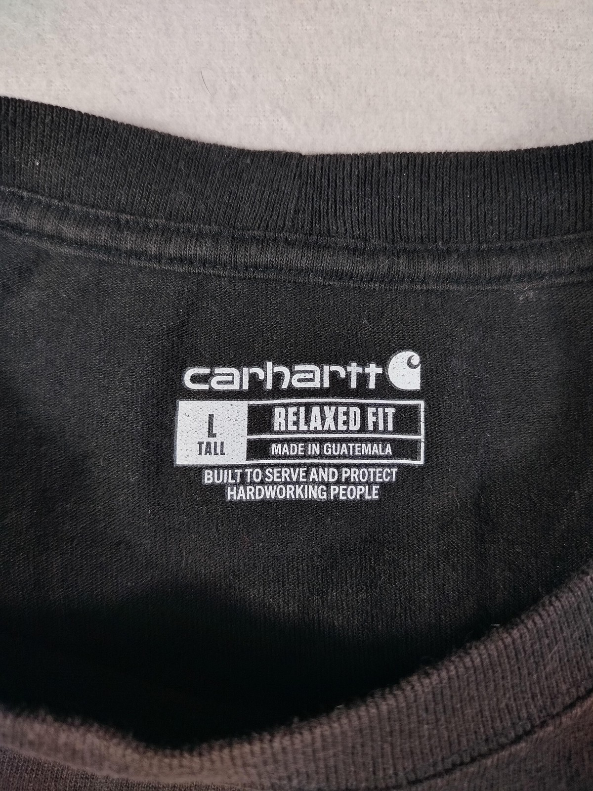 Carhartt Shirt Mens Large Tall Black Relaxed Fit Workwear Durable Heavy Duty gallery
