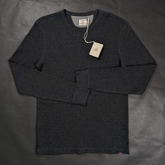 Faherty Thermal Surplus Crew Neck Waffle Knit Shirt Men`s Size S Organic