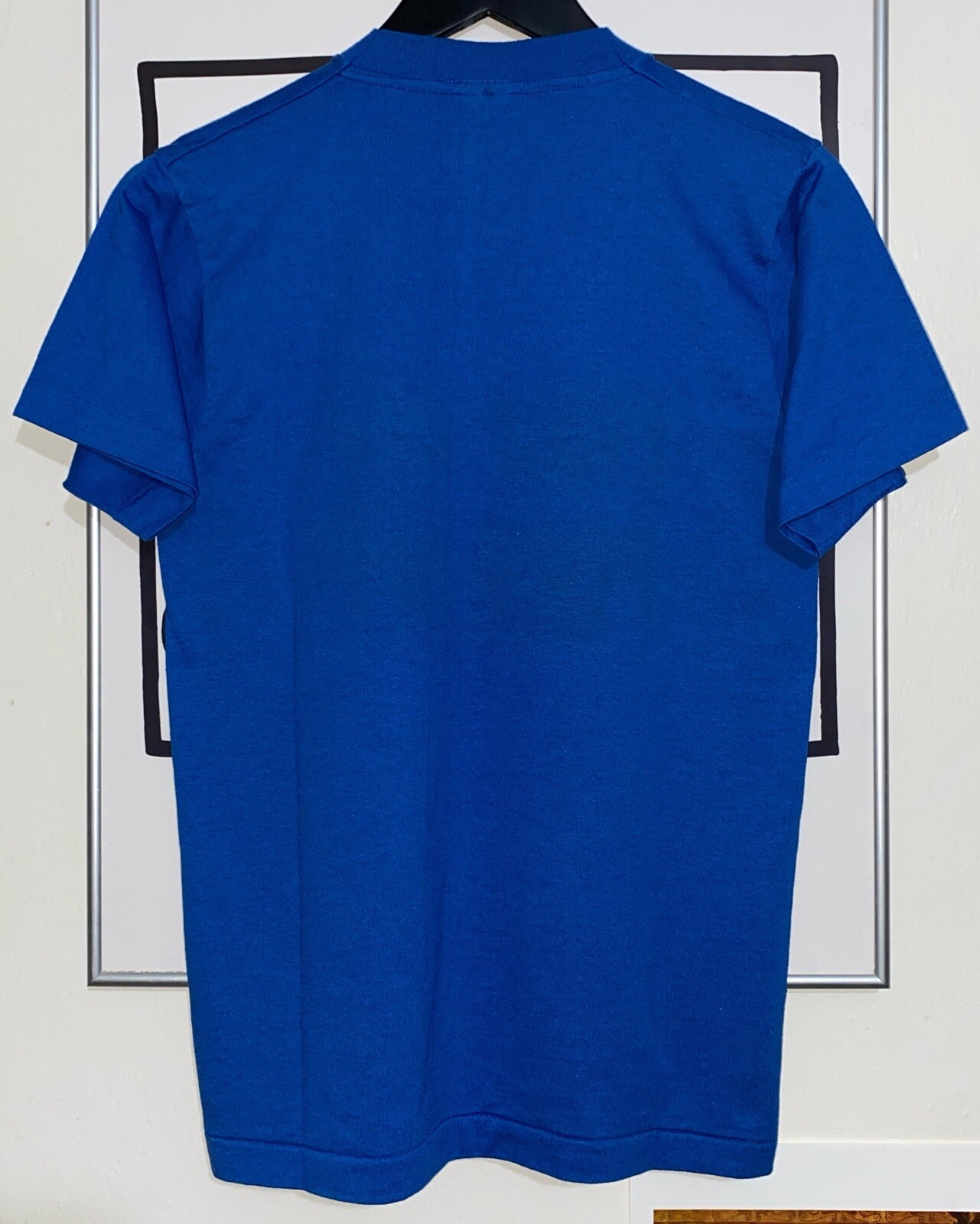 Vintage 90s Humor Quote Fold Up T-shirt Size M Blue Single Stitch Grunge Skater gallery