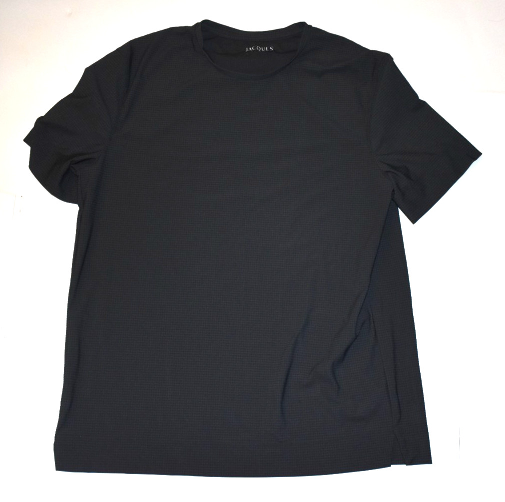 Jacques NY Men's Size L Gray Ribbed Performance T Shirt Polyamide Blend gallery