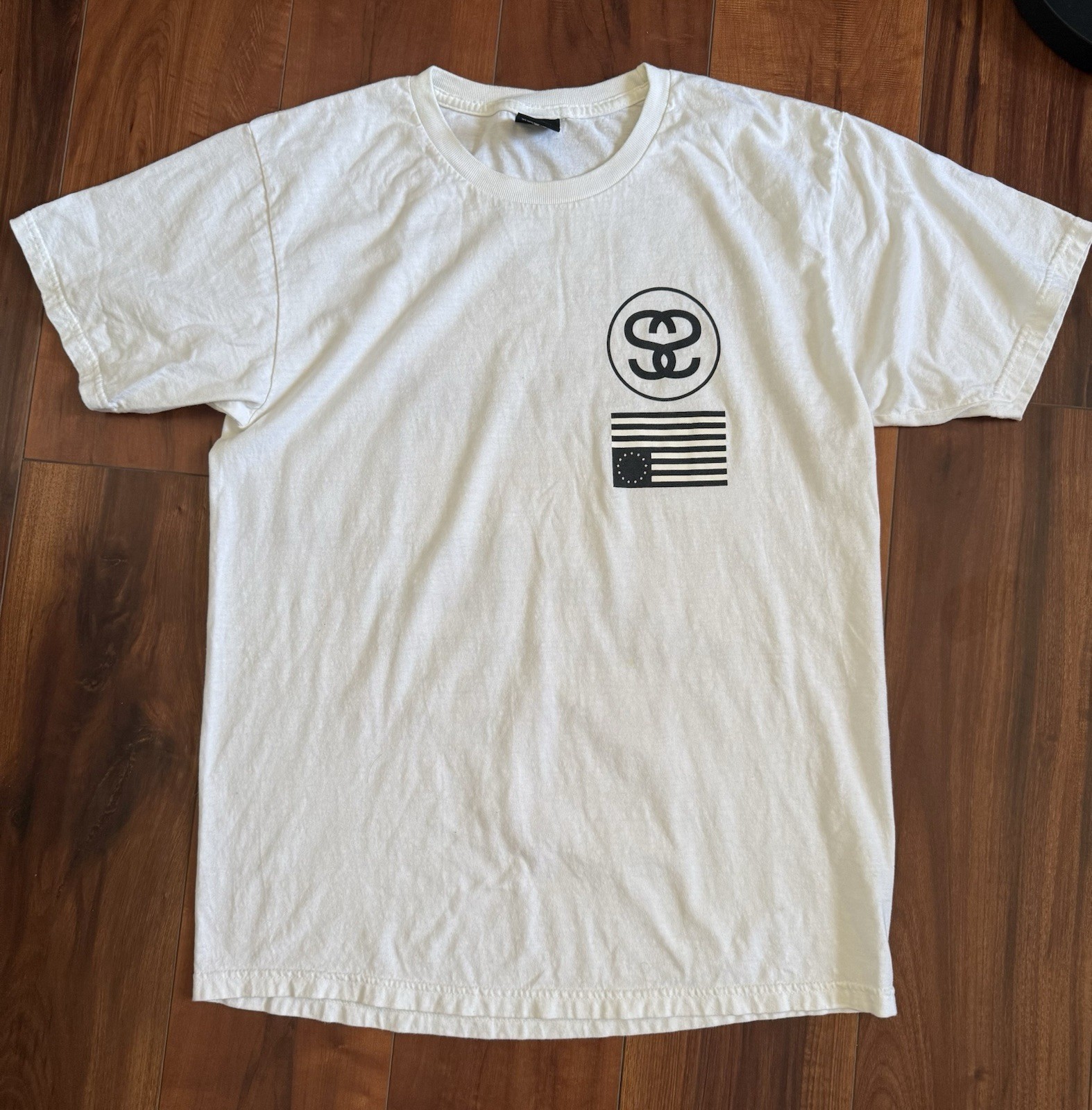 Stussy X Black Scale T Shirt 2012 San Francisco Exclusive Rare White Medium