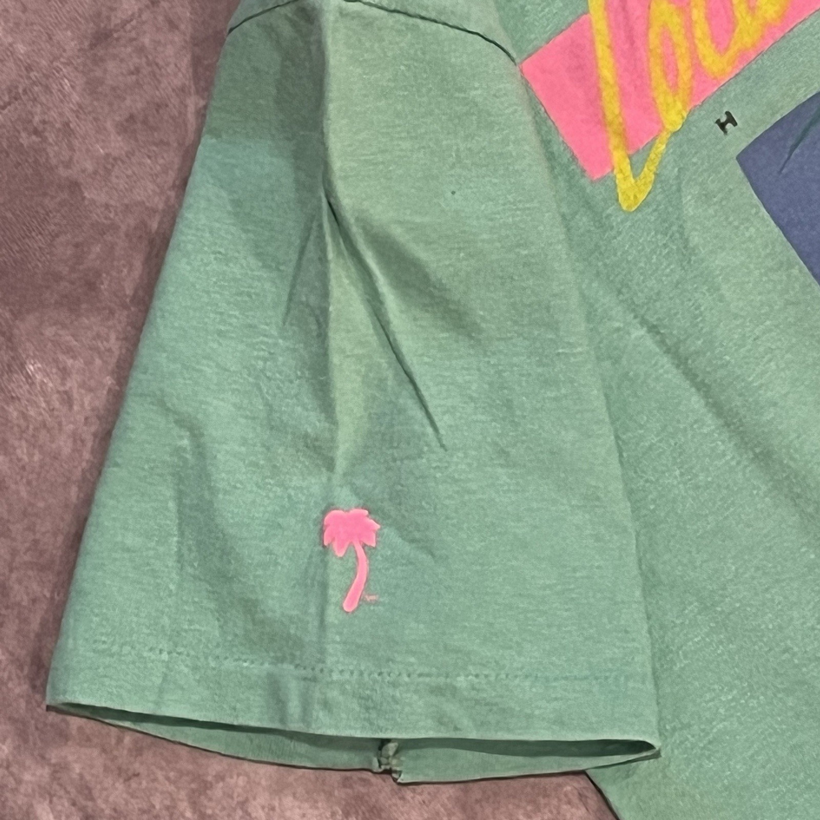 Vintage 1987 Green Local Motion Hawaii Surf Single Stitch T-Shirt Boys Medium gallery