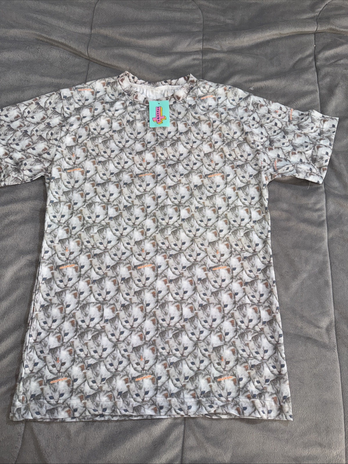 2014-15 Golf Wang Odd Future Tyler The Creator Kill Cat All Over Print Tee Sz S