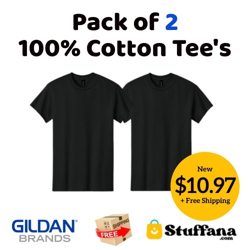 Gildan (2-pack) 100% Cotton Short Sleeve Tee T-Shirt S-3XL New gallery