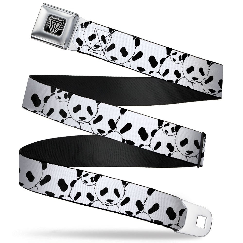 Seatbelt Belt - Panda Bear Stacked - 1.5" Wide - 24-38 Inches in Length gallery