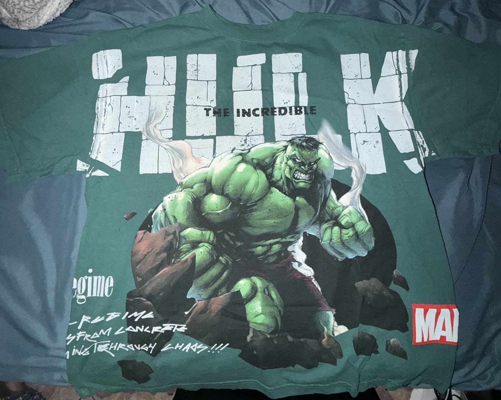 Civil Regime Marvel Hero Elite Series Hulk Green Graphic Print Tee Men’s Size L