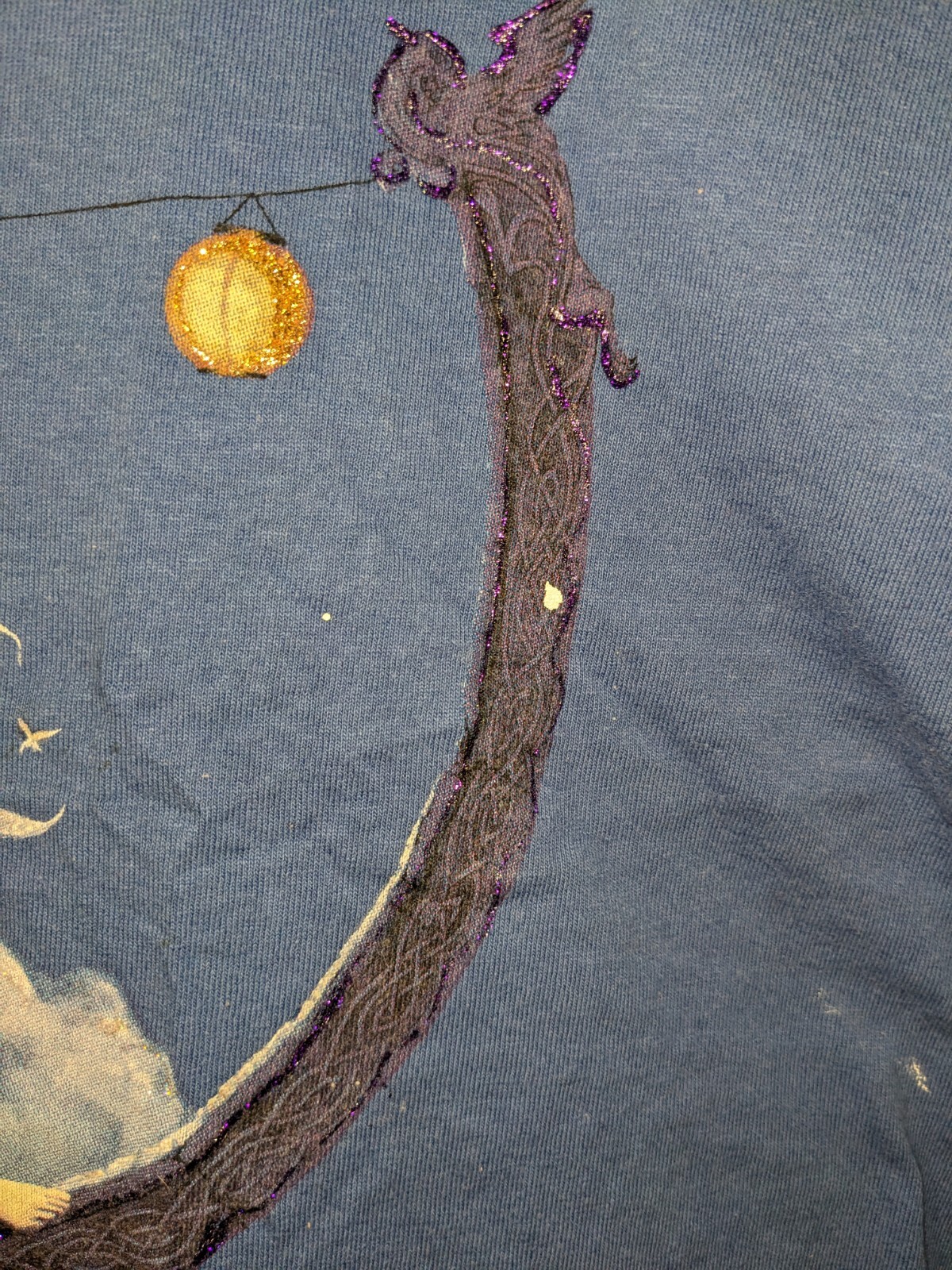 Vintage The Mountain Fairy Moon Star Blue Medium T-Shirt gallery