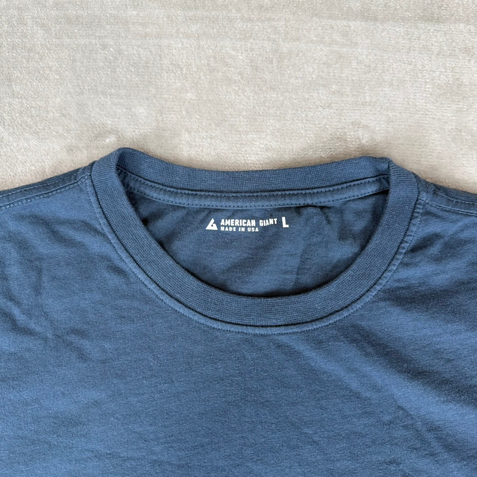 American Giant Pocket Tee T-Shirt Mens Large Spellbound Blue Crewneck USA NWOT gallery