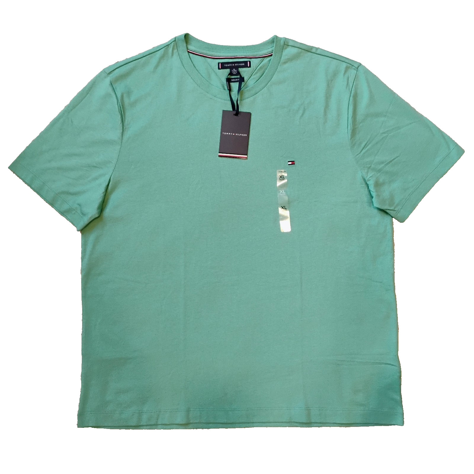 NWT XL Men's Tommy Hilfiger Mint Green Crew Neck Short Sleeve Tee T-Shirt NEW gallery