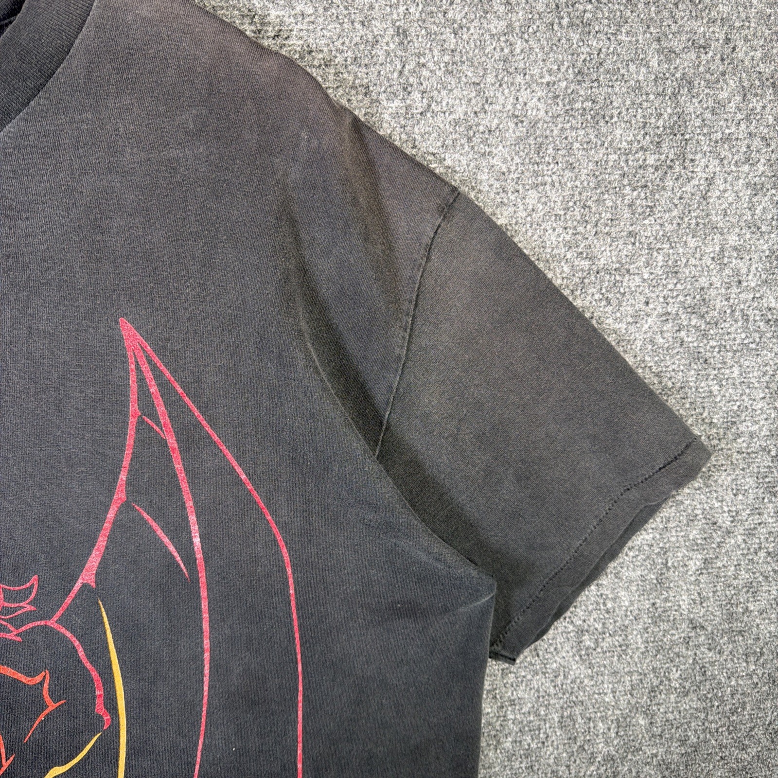 Vintage Chernabog Shirt 2XL Black 90s Disney Villains Fantasia RARE Faded USA gallery