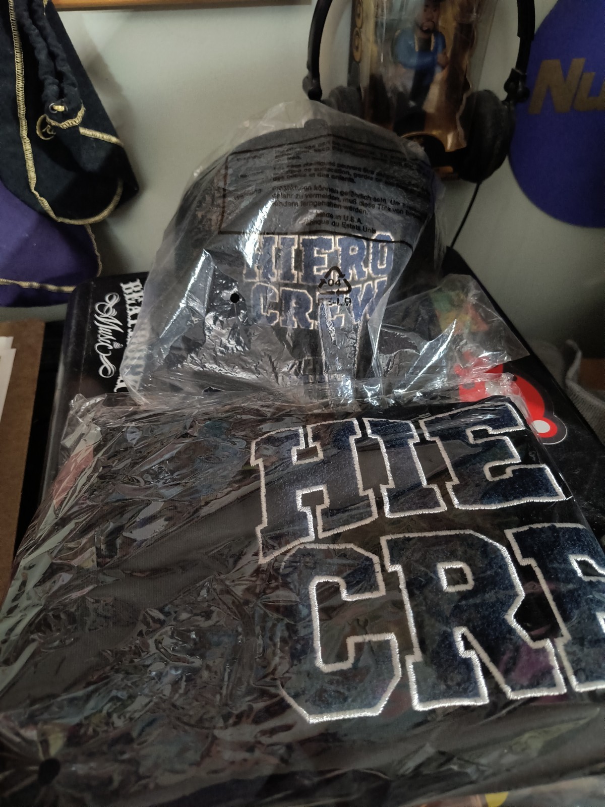 Black & Blue ‘HIERO CREW’ XL T Shirt & OSFA Hat Combo