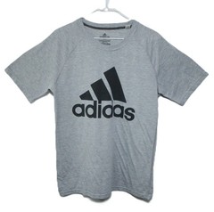 Adidas Ultimate Tee Men’s M/M Grey Short Sleeve Crew Neck Logo T-Shirt T0492