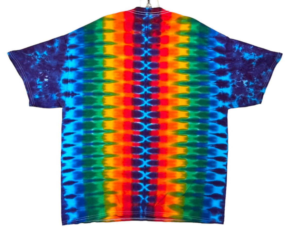 Tie Dye Shirt | Rainbow DNA Honeycomb | Handmade | Unisex | Tall | Women's gallery