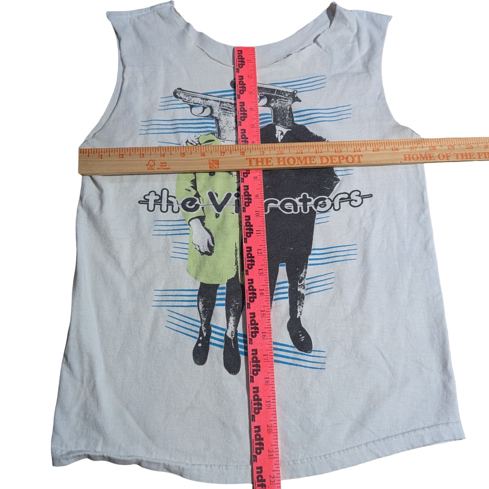 🔥 VTG/Y2K The Vibrators Punk Band | Automatic Lover | Pistol Cropped/Cutoff Tee gallery
