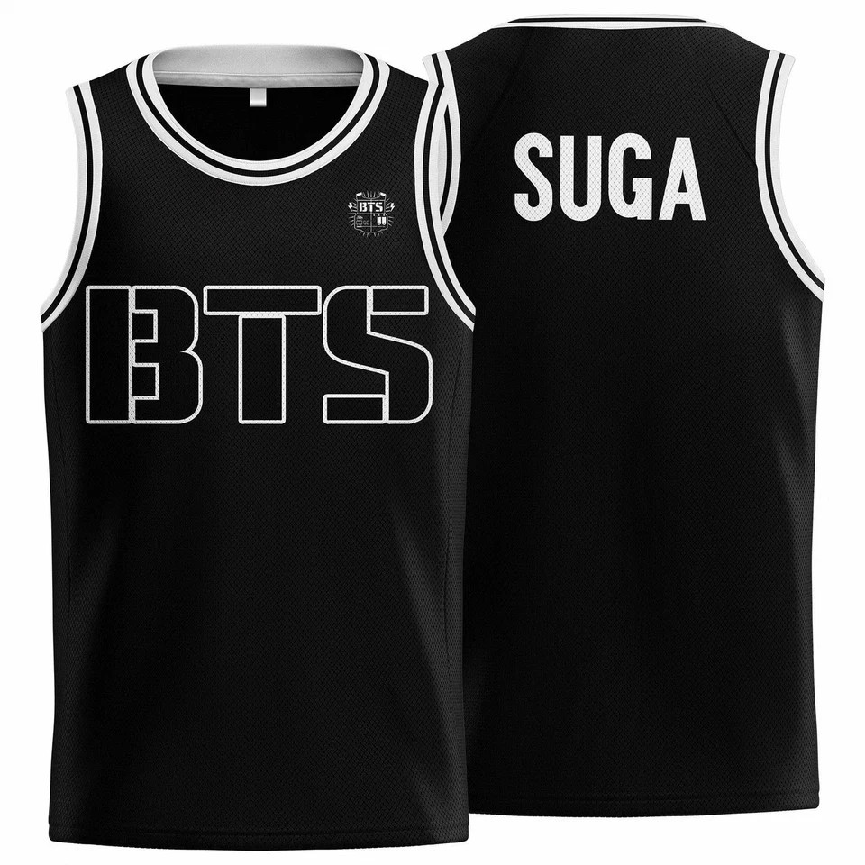 Special BTS Men and Women Black Basketball S-5XL Jersey TT1183 gallery