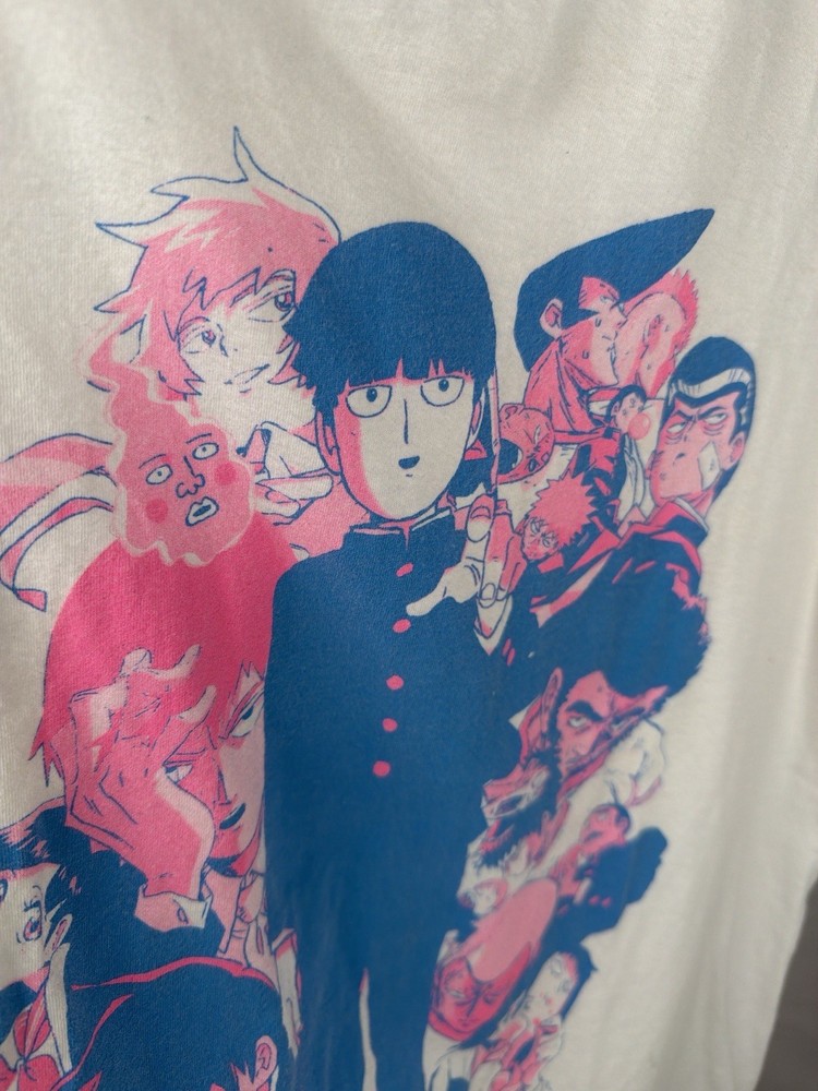 Crunchyroll Mob Psycho 100 Official T-Shirt Small 100% Cotton Anime Manga Rare
