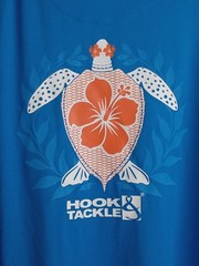 Hook & Tackle Men’s Blue Long Sleeve Turtle T Shirt Size XL NWT