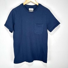 Taylor Stitch T-Shirt Men Size 38 Medium Navy Blue Recycled Cotton Blend Pocket
