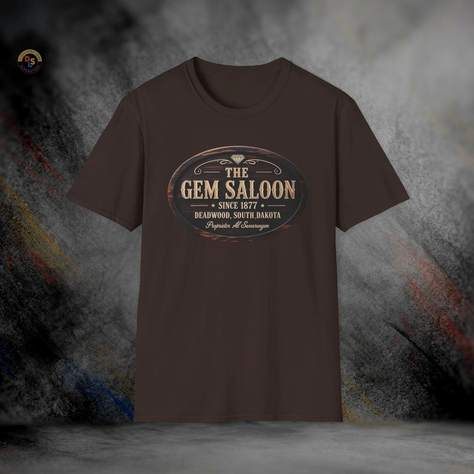 Gem Saloon Al Swearengen T Shirt Retro Western TV Show Softstyle Tee Men