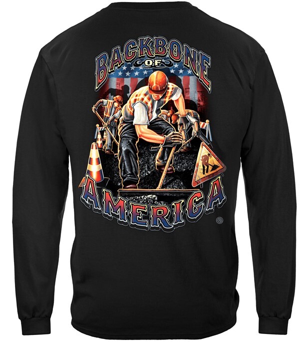 New! AMERICAN LABORER; backbone of America construction SHIRT-AWESOME