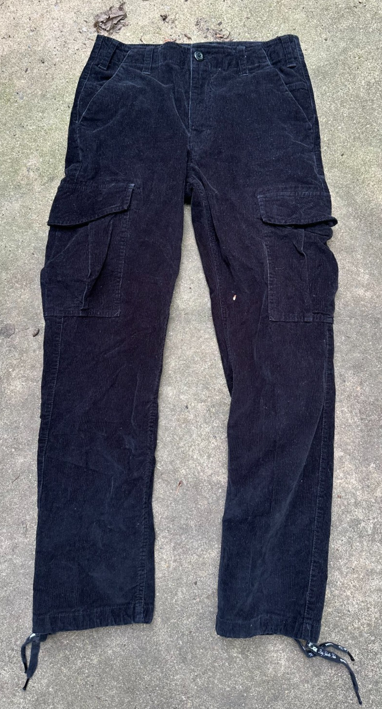 DGK Pants Mens 28x29 OG Cargo Corduroy Skater Y2K Grunge Black gallery