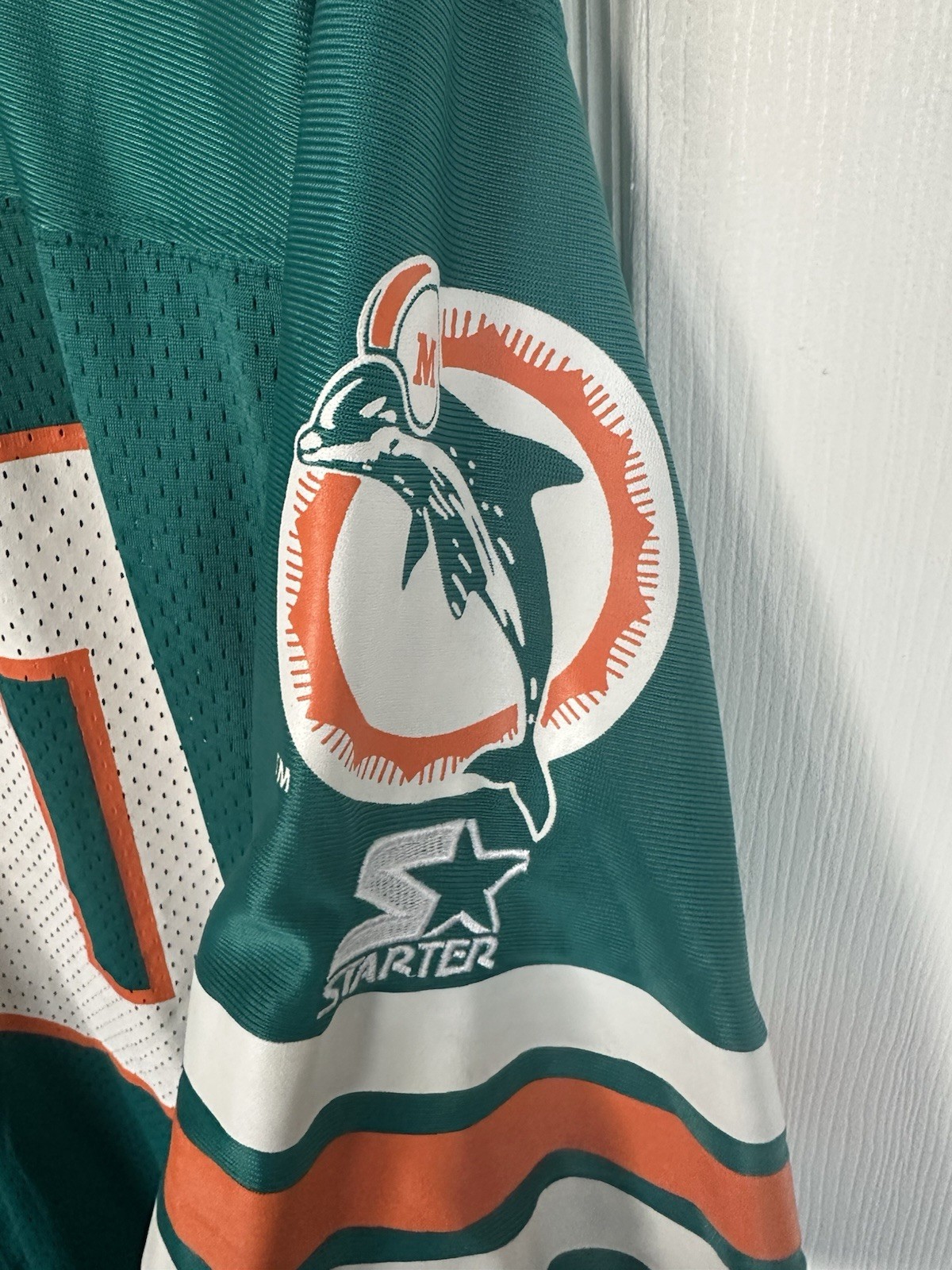 Vintage 90s Miami Dolphins NFL Starter Irving Fryar Teal Rare Size XL/52 Jersey gallery