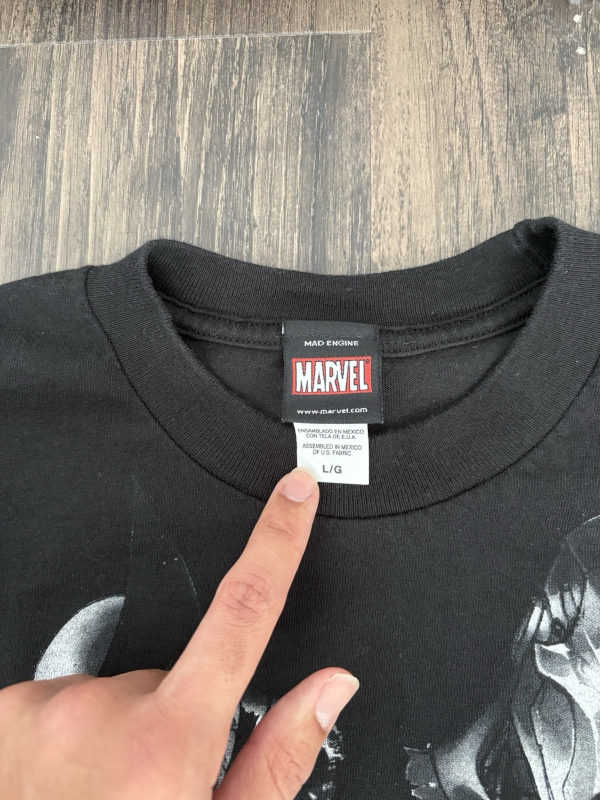 Marvel Avengers 2000s black t-shirt with graphic gallery