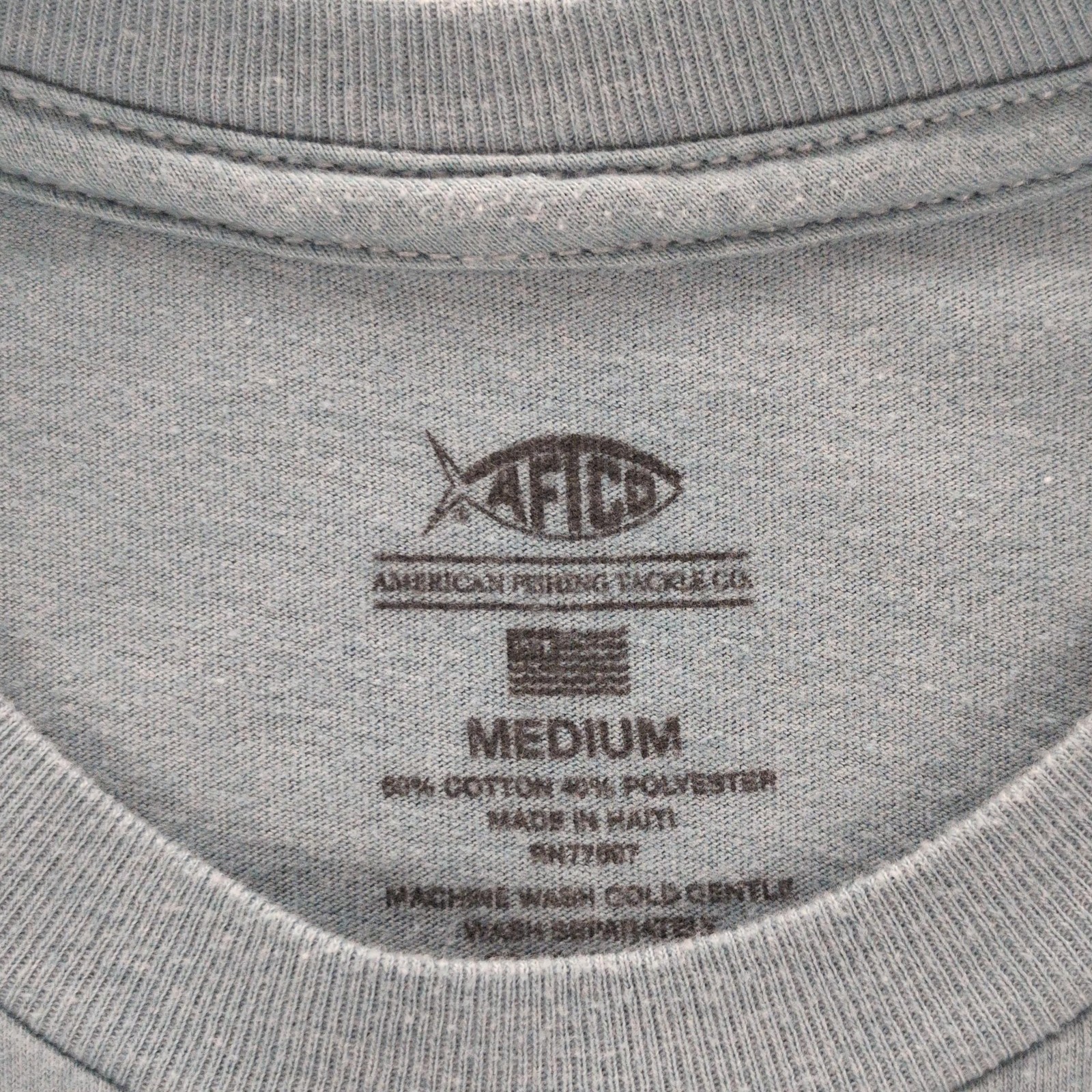 AFTCO Shirt Mens Medium Blue Mountain Sunset Graphic Outdoor Tee Logo Casual gallery