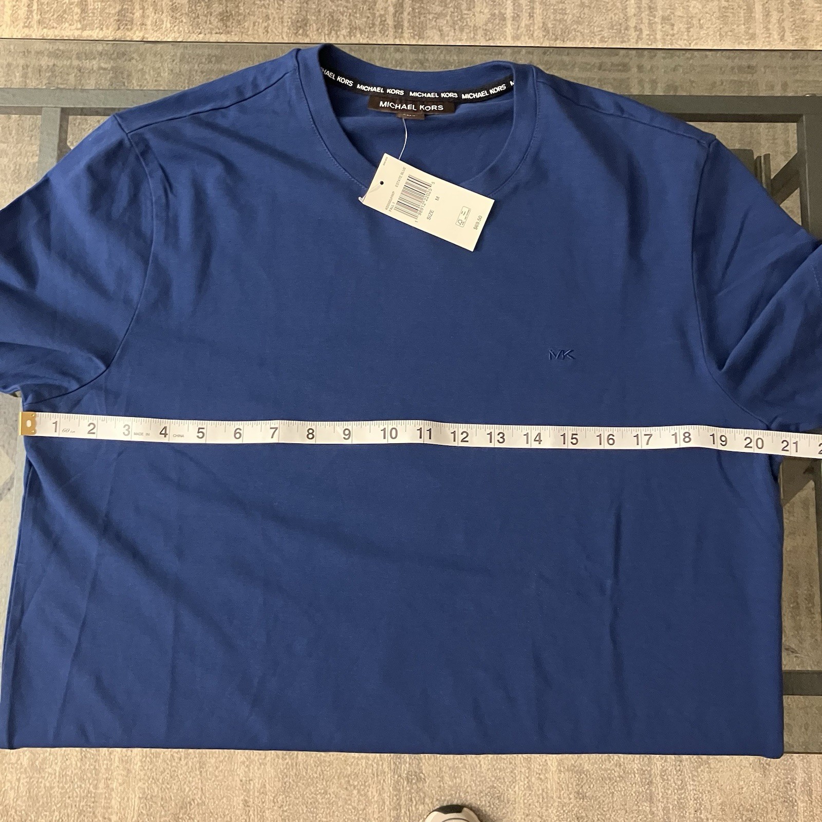 Michael Kors SS Estate Blue Men’s T Shirt 93% Cotton 7% Elastane Medium gallery
