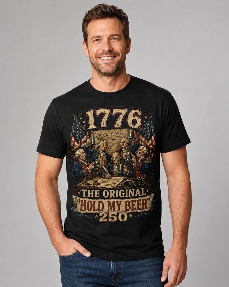 1776 Hold My Beer Funny Patriotic T-Shirt 250th Anniversary Tee gallery