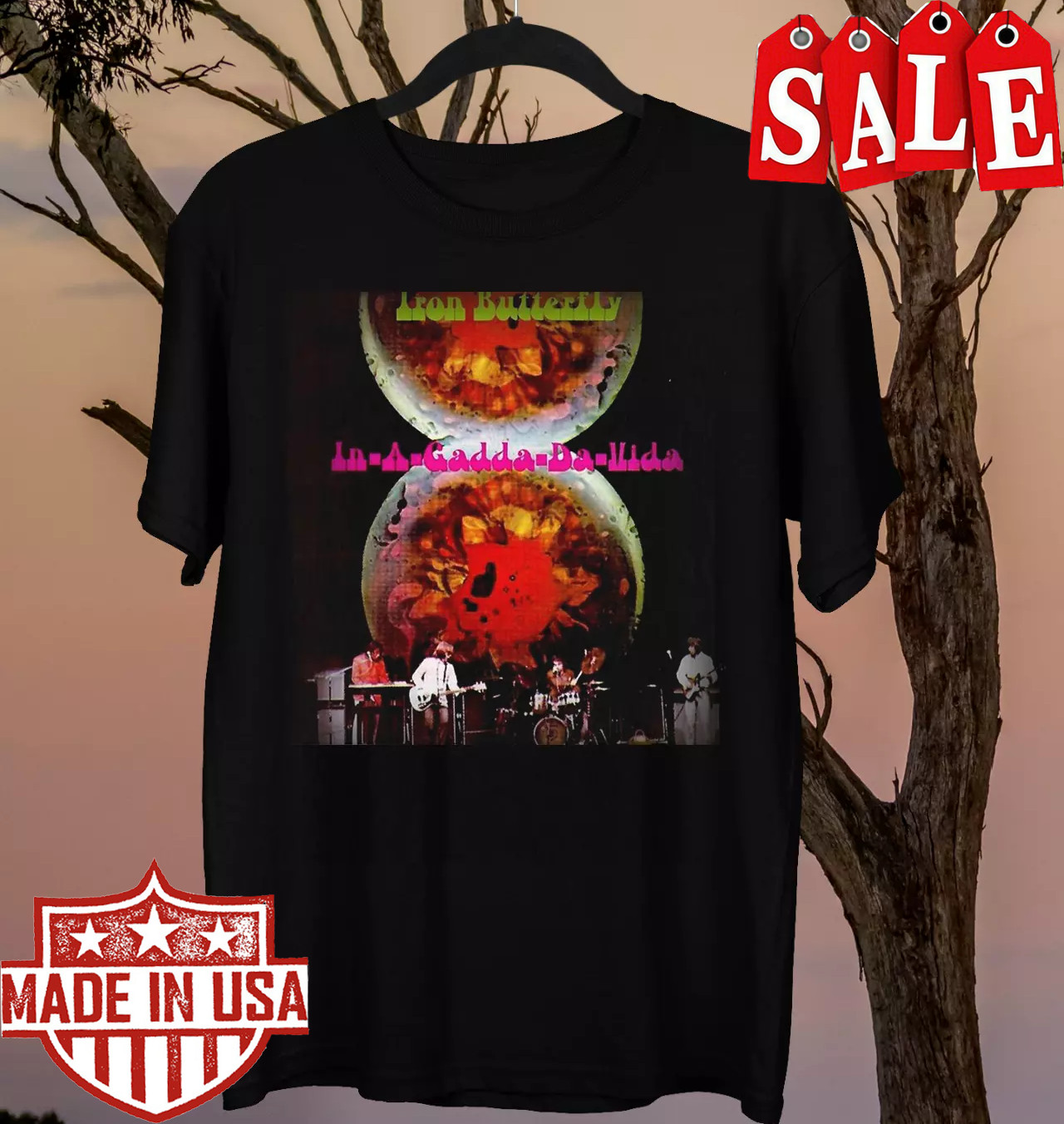 Iron Butterfly In A Gadda Da Vida Black Unisex T-Shirt All Size gallery