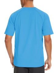 UPF 50+ Mens Performance Sun Shirts Short Sleeve Quick Dry Summer Gym Sport Tops