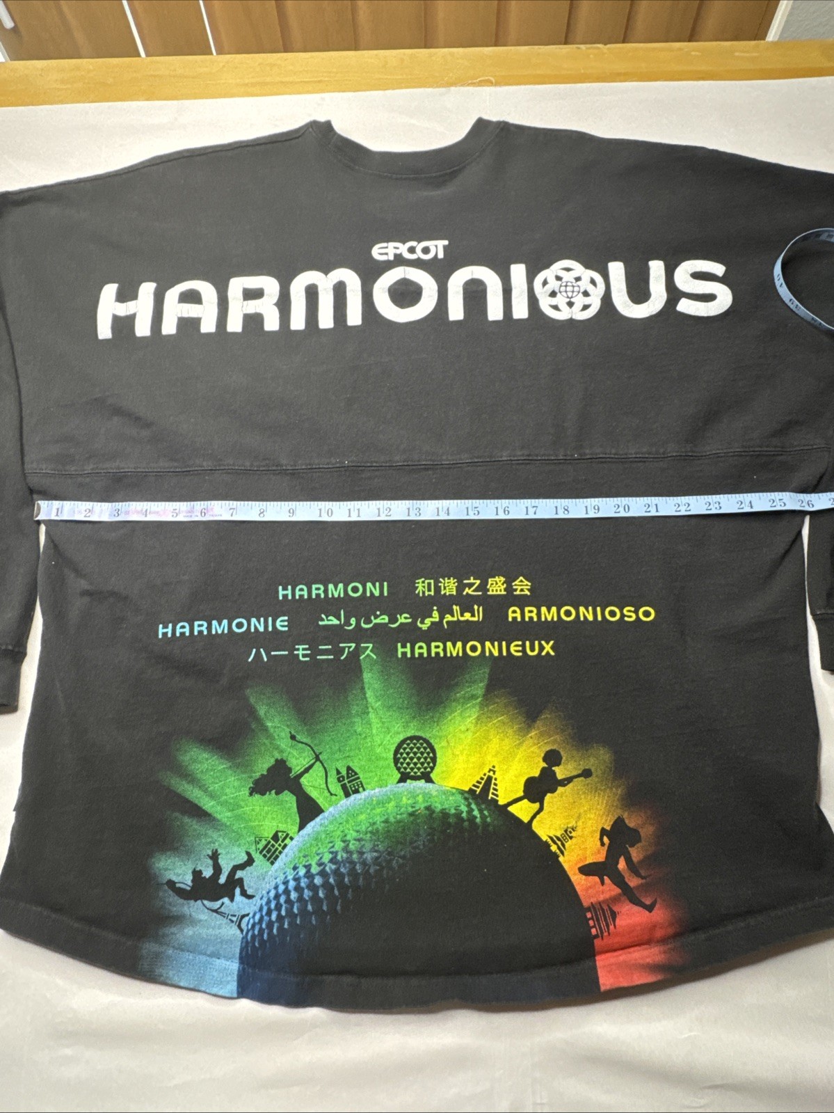 2022 Walt Disney World EPCOT Harmonious Spirit Jersey Glitter Size XXL EUC Space gallery