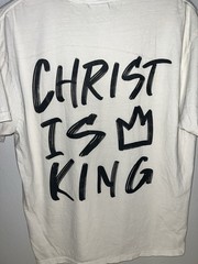 ESP “Christ Is King” Vintage Graphic T-Shirt L – Off White Garment Dye