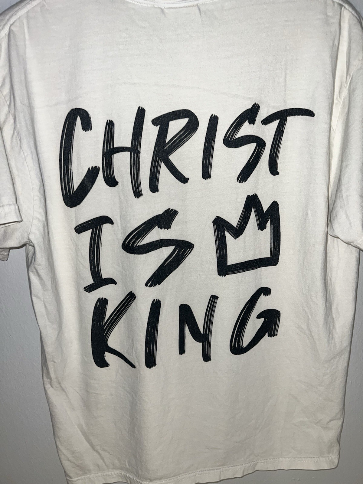 ESP “Christ Is King” Vintage Graphic T-Shirt L – Off White Garment Dye gallery