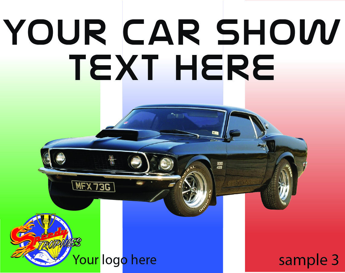 50 4″x3″ CUSTOM CAR SHOW DASH PLAQUES!