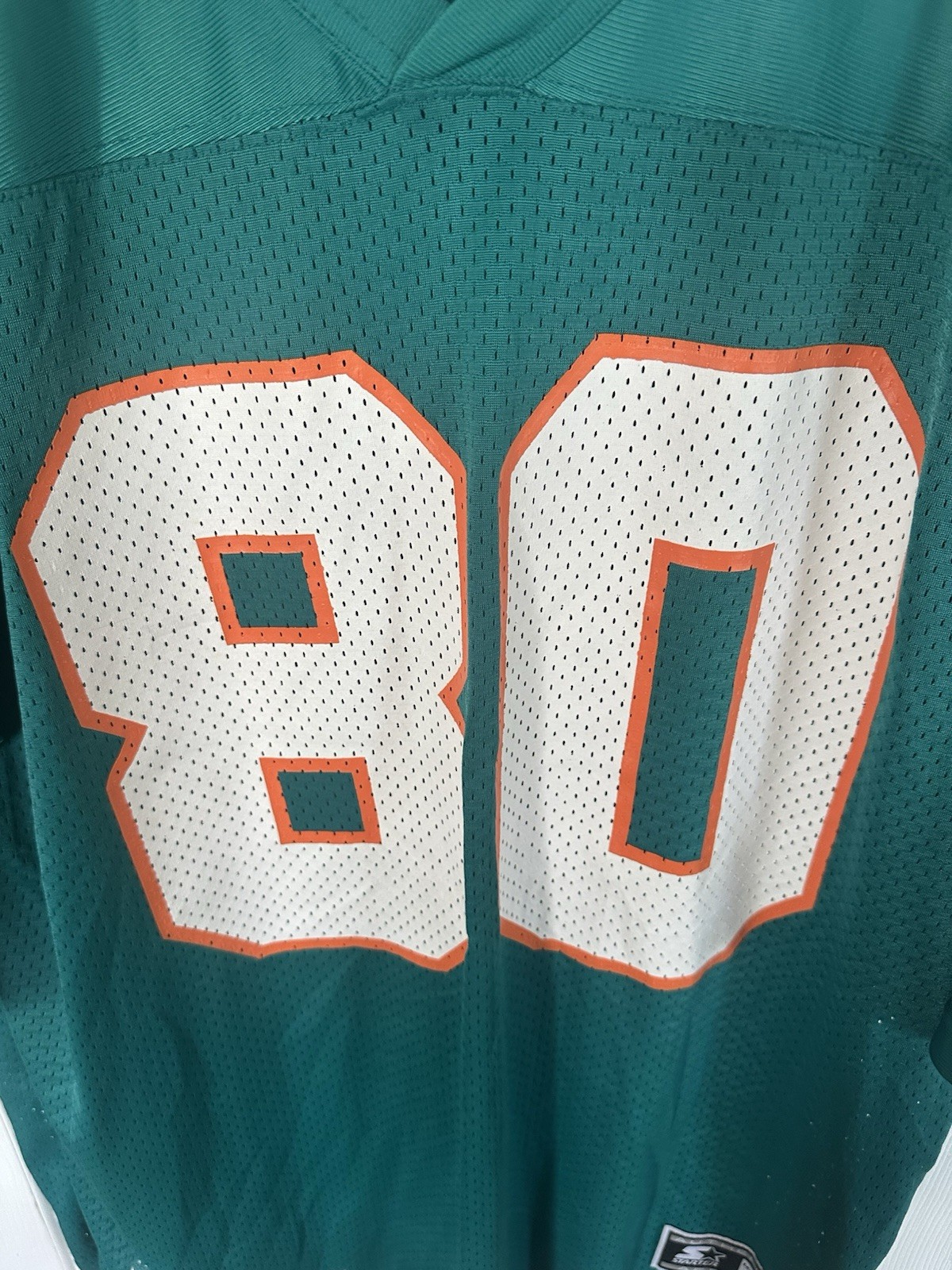Vintage 90s Miami Dolphins NFL Starter Irving Fryar Teal Rare Size XL/52 Jersey gallery