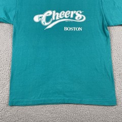 Vtg Sof Tee By Tee Jays Medium Single Stitch Shirt Cheers Boston Massachusetts