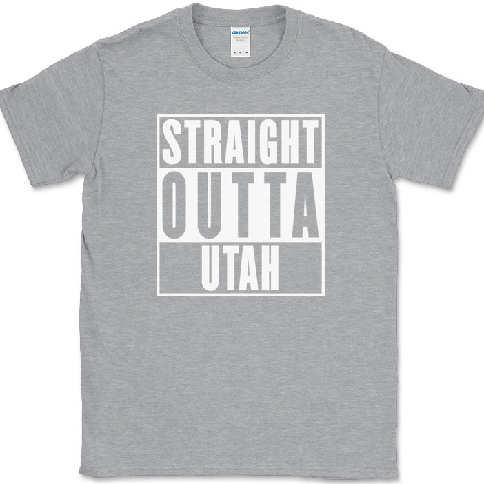 Straight Outta Utah T-Shirt Funny Humor State Pride Home US Novelty Tee gallery