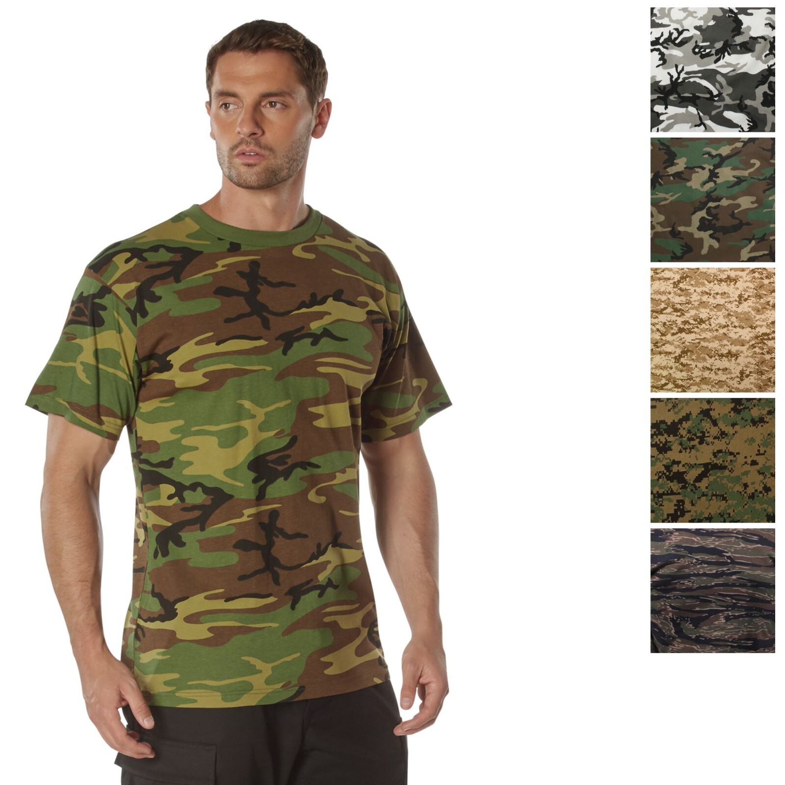 100% Cotton Camo T-Shirt – Men’s 5oz. Camouflage Crewneck Short Sleeve Tee gallery
